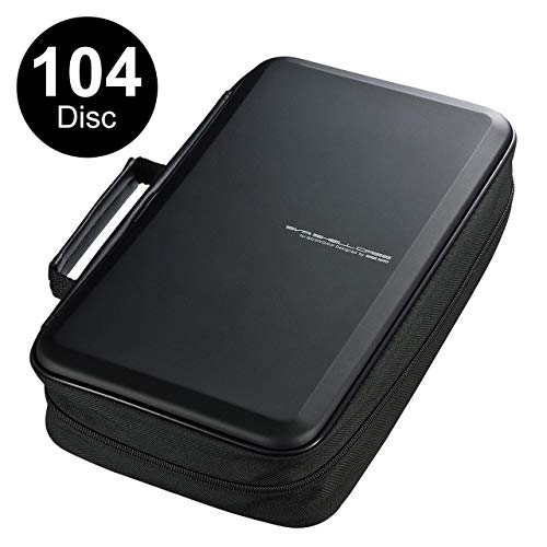 SANWA (Japan Brand) 104 Large Capacity CD Case, Portable DVD/VCD Storage, EVA Protective