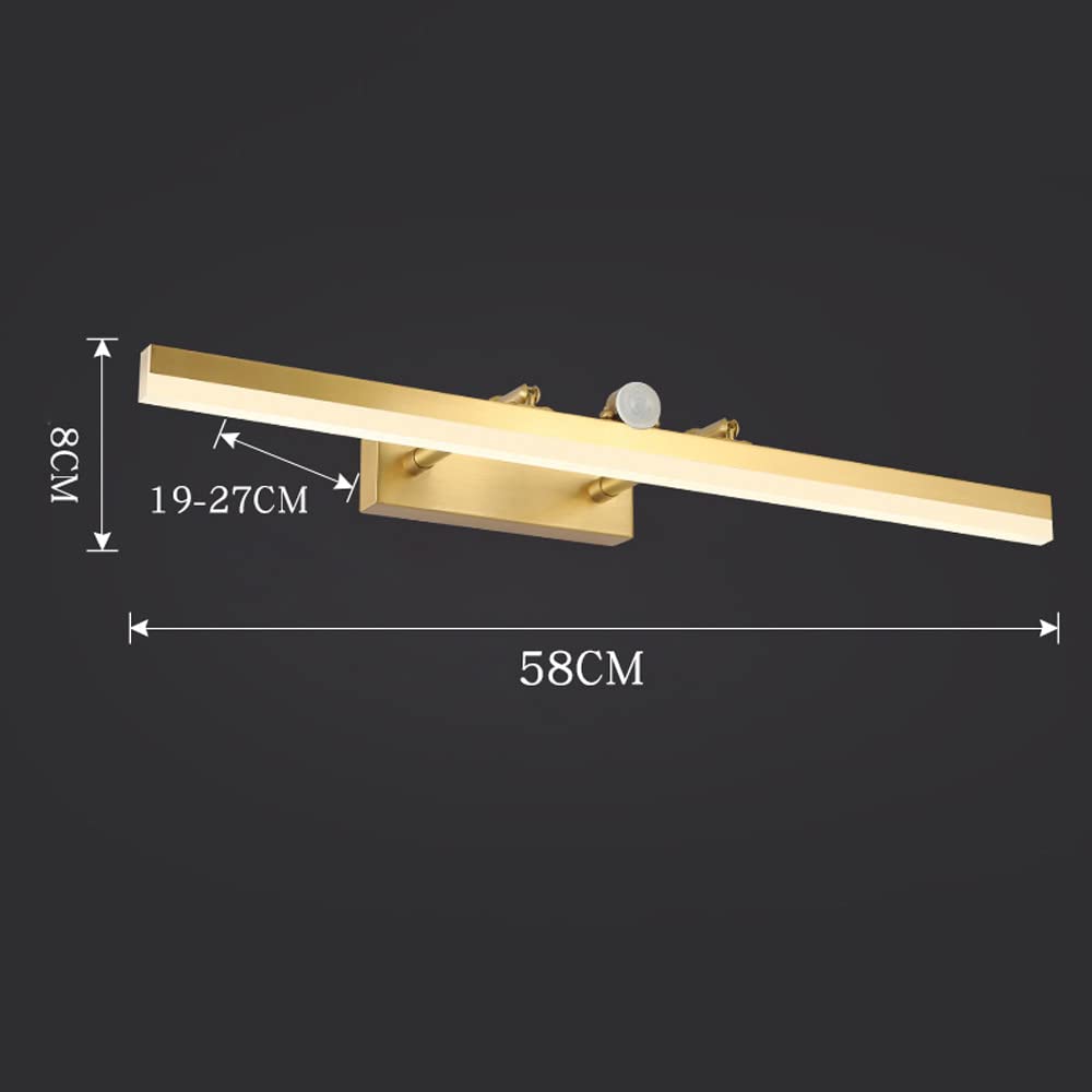 Éclairage LED réglable pour Salle de Bain avec Interrupteur, Bande linéaire, éclairage pour Miroir, détecteur de Mouvement, éclairage pour Coiffeuse, 4 000 K
