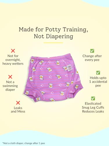 Image of superbottoms Padded Underwear for Babies & Toddlers, 3 Layers of Premium Cotton & DryFeel Layer, Ideal for Diaper-Free Time & Mess-Free Potty Training Pants, Pack of 6