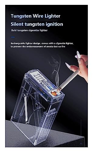 Estuche de cigarrillos con encendedor USB recargable 2 en 1 miniatura 4