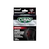 CURAD Performance Series Infrared Knee Support, Elastic Knee Sleeve for Pain Management, Compression Support for Recovery and Performance, Powered by CELLIANT Technology, Large/X-Large