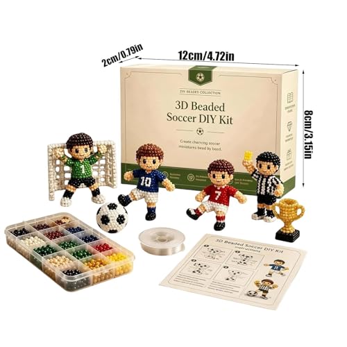 Kit perles figurine 3D foot multicolore avec notice - 6