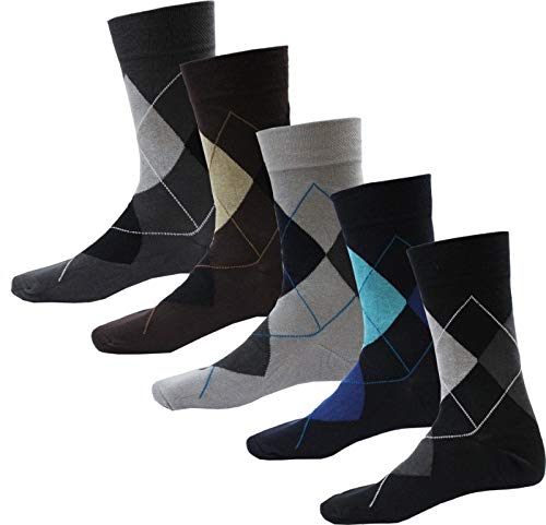 SS CLOTHINGMen's Diamond Cut Cotton Crew Length Socks (Pack of 5)