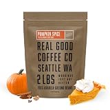 Real Good Coffee Company - Flavored Ground Coffee - Pumpkin Spice Light Roast Coffee - 100% Arabica