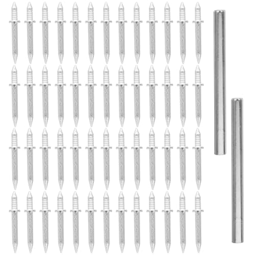 OSALADI 200pcs Clavos de Doble Cabeza, Clavos para Molduras sin Marcas, Clavos de Doble Punta para Madera miniatura 1