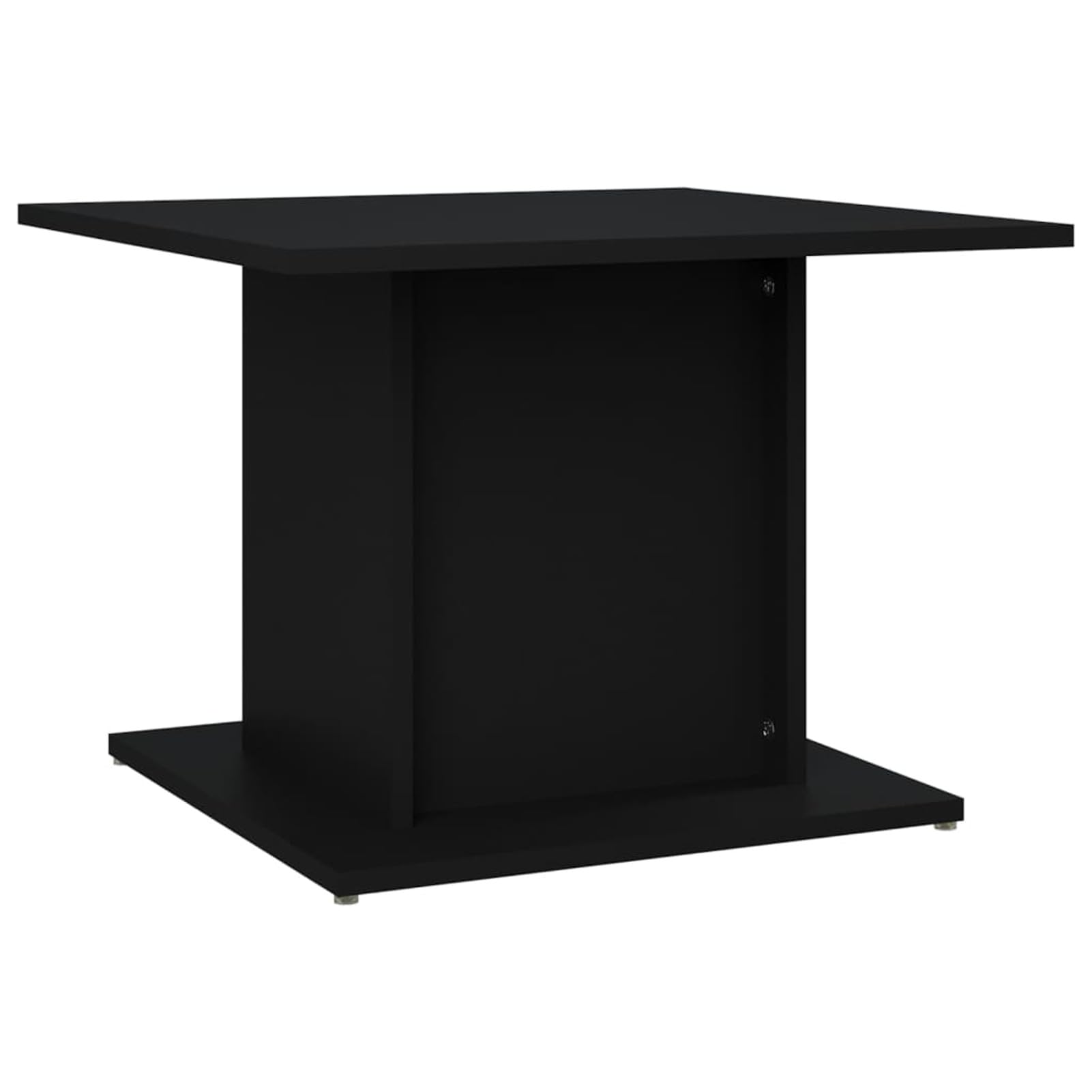 Homgoday Tavolino da caffè nero 55,5 x 55,5 x 40 cm, in legno ingegnerizzato, tavolino da tè per soggiorno, sala ricevimenti per ospiti, camera da letto e ufficio