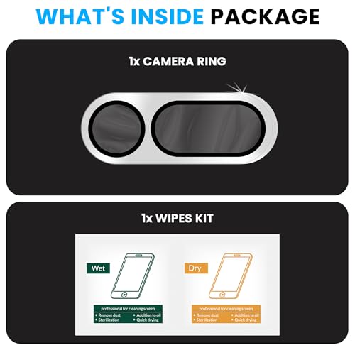 Image of ArmourPro Camera Lens Tempered Glass for Samsung Galaxy M36 Tough HD Individual Aluminum Alloy Rings 9H Camera Cover, Scratch-Resistant,Camera Lens Protection| Silver, 1 Pack