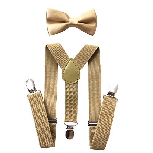 FORLADY Children Kids Braces Bow Tie Straps For Boys&Girls Bow Tie Strap Suit Baby Hanger Clips Braces For Kids Boys...
