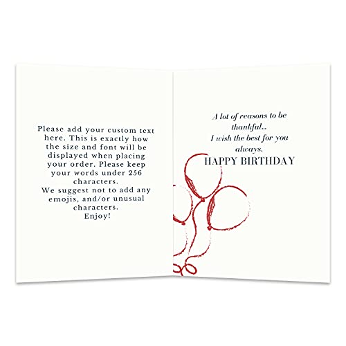 Simply Uncaged Christian Gifts PERSONALIZEDBIRTHDAYMANUFTRPRT#AMAZON Personalized Happy Birthday Card Custom Your Photo Image Upload Your Text Greeting Card thumb #2