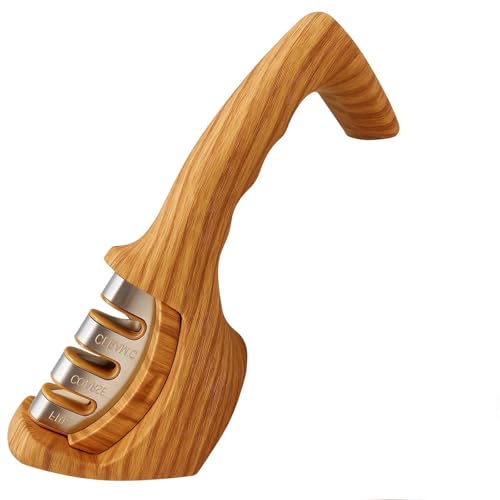 3 Rollschleifer Messerschärfer, Effizientes Schleifwerkzeug Manuelle Funktionsweise mit 3 Stufen für professionelle Ergebnisse Für Küche &...