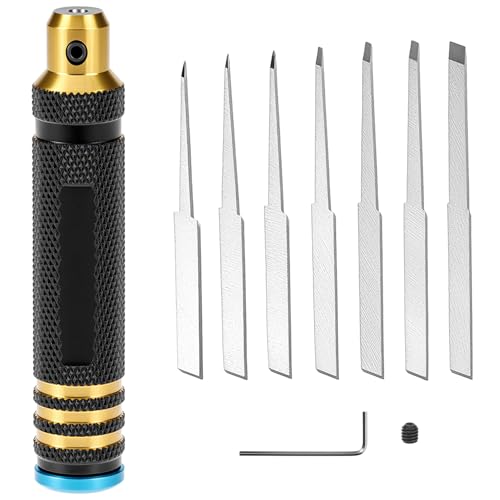 QWORK Model Scriber Resin Carved Scribe Line Cutting Tool, Chisel