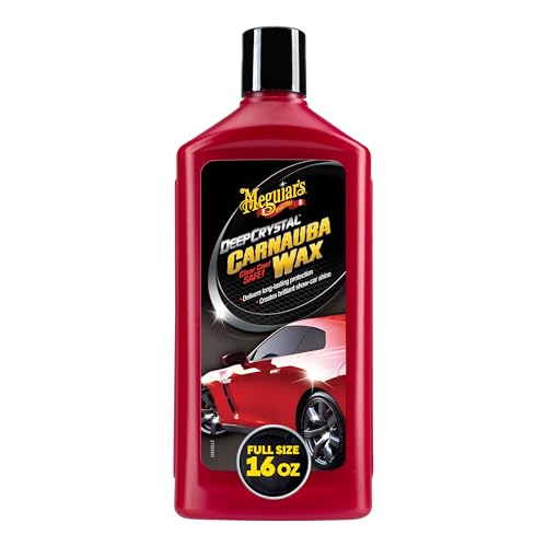 Meguiar’s Deep Crystal Carnauba Wax, High-Grade Carnauba Liquid Car Wax for Long-Lasting Protection, Block Out the Elements, 16 Oz Bottle