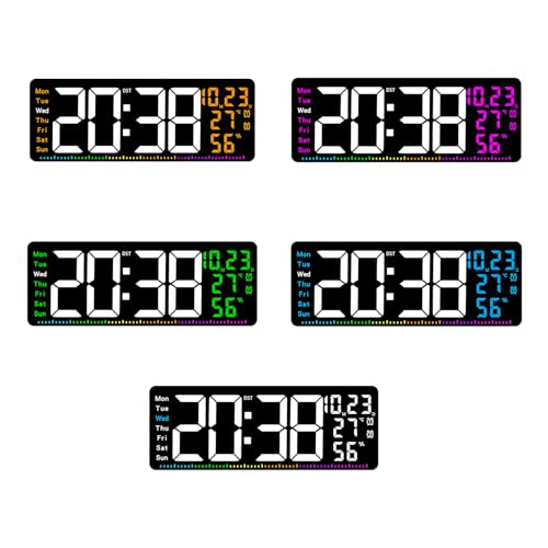 Horloge numérique LED lisible la nuit avec température et date pour chambre