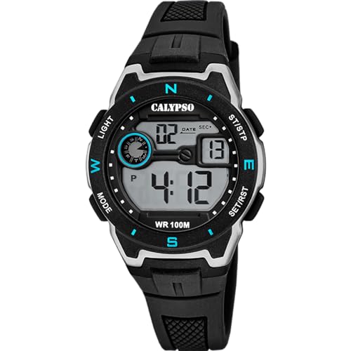 Reloj digital hombre Calypso K5853 Crush con caja de caucho negra de alta resistencia al desgaste