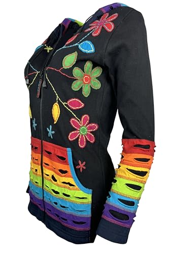 Agan Traders 2025 Summer Bohemian Zip Up Jackets for Women - Tie Dye Patch Distressed Women's Lightweight Hoodie Sweatshirts4