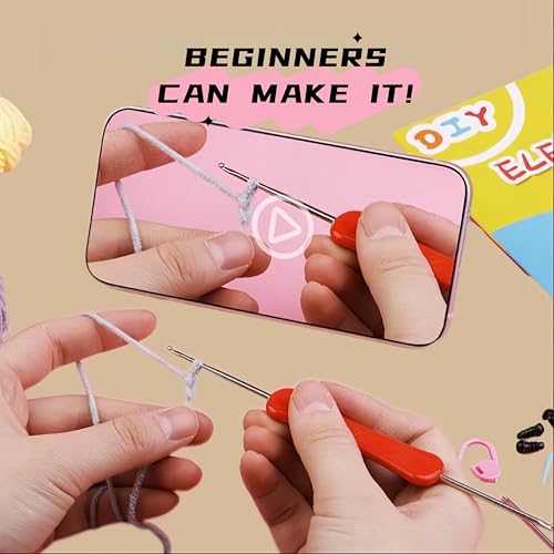 Crochet Kit for Beginners - Easy Arts and Crafts Knitting & Crochet Animals Kit - Red Fox — view 6