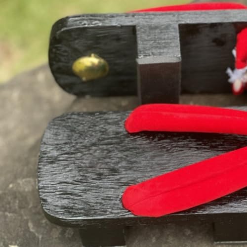 Zuecos geta de madera artesanal con diseño tradicional japonés 8