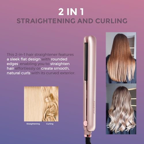 Plancha de pelo Rozamor Titanium RZ627YT 1 pulgada rosa miniatura 5