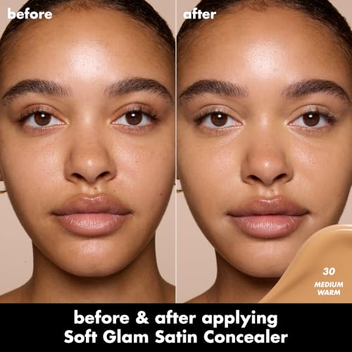 Image of e.l.f. Soft Glam Satin Concealer, Medium Coverage For Blemishes & Under-Eye, Crease-Resistant, Long Lasting, Vegan & Cruelty-Free, 30 Medium Warm