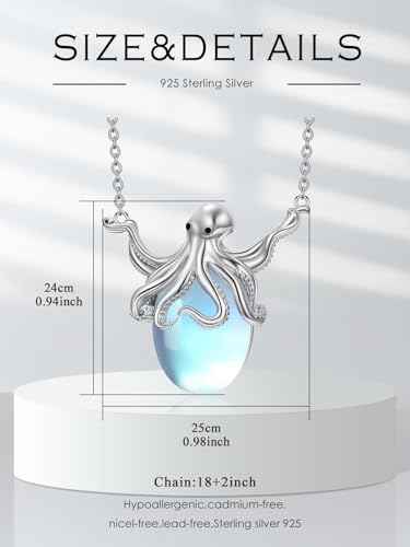 Dorunmo Ocean Necklace 925 Sterling Silver Ocean Theme Jewelry Ocean Beach Gifts for Women Girls2