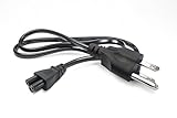 Xtech Americas Universal Power Cord- 3 Prong AC Wall Power Cable to 3 Slot (C5 Cloverleaf)(Micky Mouse) Female Connector- 6FT Cord- Laptops,