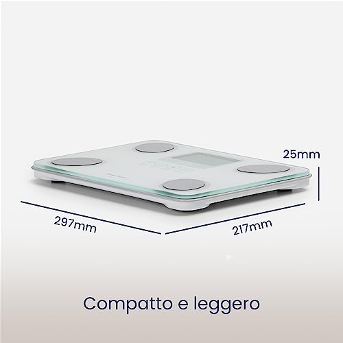 Tanita BC-731 Monitor Della Composizione Corporea Innerscan Compatto In Vetro, Display Lcd, Di Facile Lettura, 10 Misurazioni, Bianco - 4