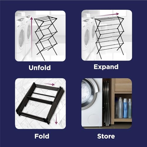Black+Decker Expandable Collapsible Laundry Rack thumbnail 7