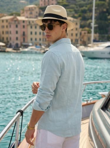 Image of NexaFlair Man's Casual | Formal | Linen| Cotton | Regular Wear Collared | Fit Shirt for Men