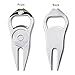 GOLTERS Golf Divot Repair Tool with Ball Marker, a Unique and Multi-Functional Golf Accessory, Nickel (Black)