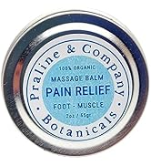 Pain Relief Massage Balm - 100% Organic & Natural - Handmade with Olive Oil, Cacao Butter, Jojoba...