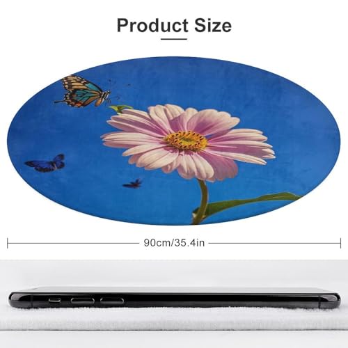 Tapis circulaire lavable absorbant et petit tapis de sol pour entrée