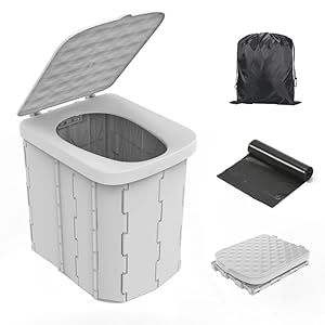Portable Camping Toilet for Adults – Hapoon XL Portable Folding Toilet with Lid,Travel Portable Potty for Adults,Porta Potty Car Toilet