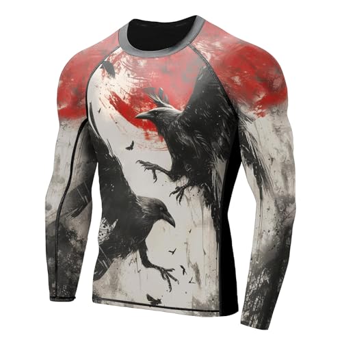Desantiago BJJ Rash Guard, Ultra Soft Compression Shirt, Rash Guard Men Jiu Jitsu Long Sleeve