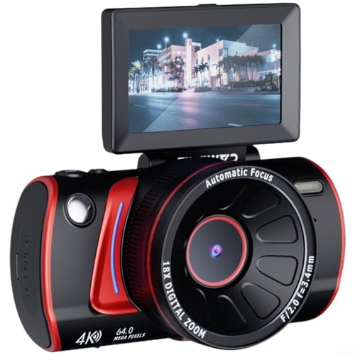 Caméra de vlogging pour étudiants et voyage avec écran rabattable et WiFi pour réseaux