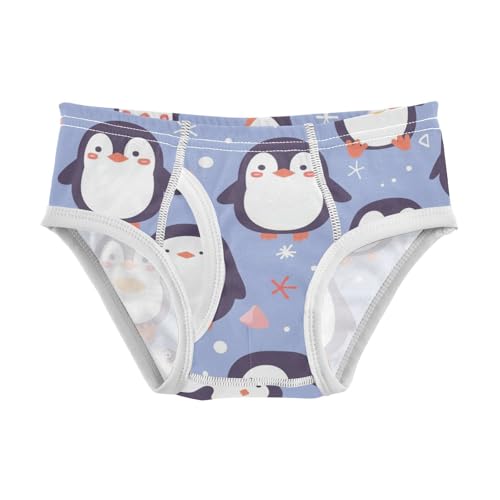 KLL Seamless Pattern Penguins Toddler Boys' Cotton Boxer Briefs Breathable Children Panties