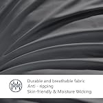 TEXARTIST Premium Comforter Queen, Insert de couette de rechange, Ultra Douce toute saison lit respirant avec onglets d'angle, style de l'hôtel, gris, 90x90 Pouces