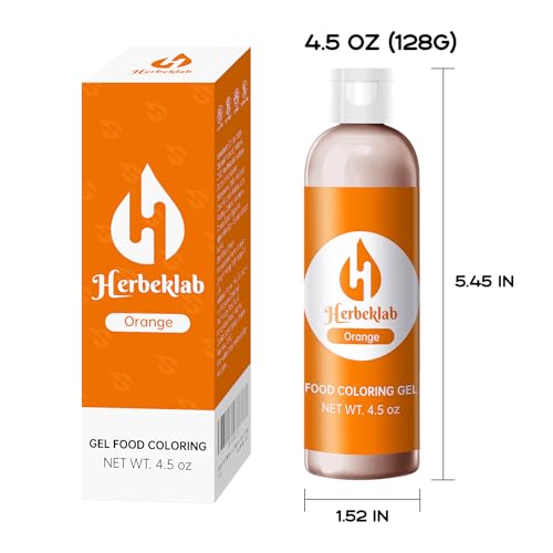 Image of Orange Gel Food Coloring - 4.5 oz Professional Grade Concentrated Food Dye, Gel Based Coloring for Icing, Baking, Cake Decorating & Cookies