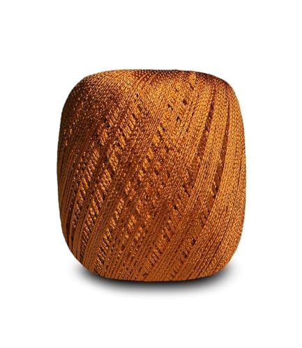 Image of CIRCULO Encanto Slim Yarn 100% Viscose - Luxury & Shine - Sport Weight Yarn - 262 yds, 3.52 oz - Color 4131 - Dark Cheddar