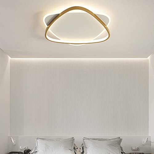 Plafonnier encastré LED ultra-mince au design scandinave double couche dorée - 5