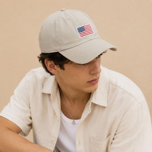 Image of USA Flag & Embroidery Premium 100% Cotton Low Profile Adjustable Baseball Dad Cap