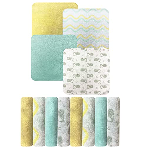 Image of MODERN BABY 8 Pack Washcloth Set for Baby Girls & Boys Soft Reusable Wash Clothes Face Towels for Newborns Babies & Toddlers