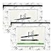 Oarencol Pencil Pouch for 3 Ring Binder White Bows 2 Pack Large Pencil Case Pouch with Zipper & Grommets, Clear Binder Bag, School Office Supplies