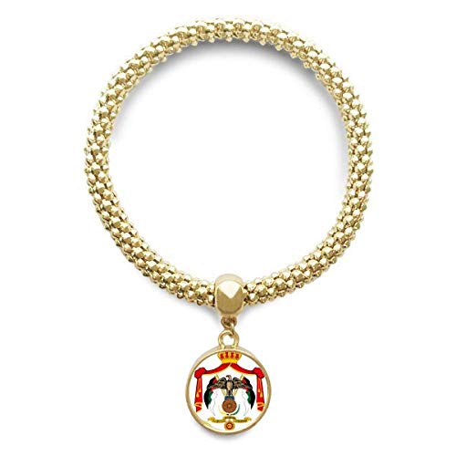 DIYthinker Cadena de joyería Jordan Asia Nacional Emblema de Oro Pendiente Redondo...