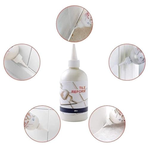 Image of Tiles Gap Filler Waterproof Crack Gap Filler Agent For Diy Home Sink Grouts Repair Filler Tube Paste For Kitchen, Bathroom Crawling Kids Universal Metal Plastic Weld Repair Glue (WHITE, 280ML)
