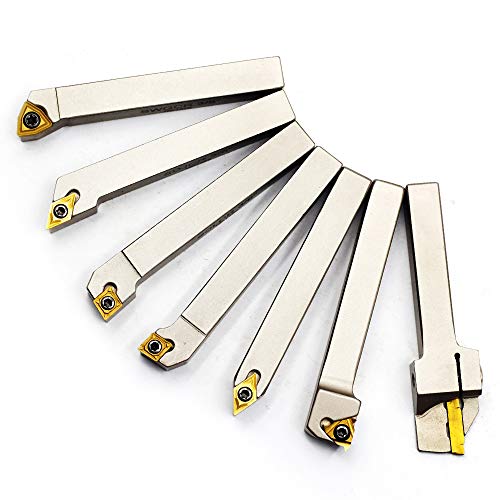Oscarbide 3/8TURNINGTOOL-7 3/8"Shank Heavy-Duty Indexable Lathe Turning Tool Holder 7 Pcs/Set,10Mm Cnc Nickel Plated Metal Lathe Cutting Tools thumb #3