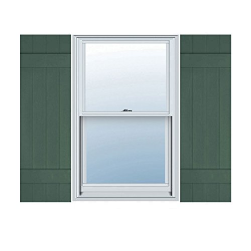 Builders Edge 14"W x 45"H Shutters (Per Pair), 028 - Forest Green