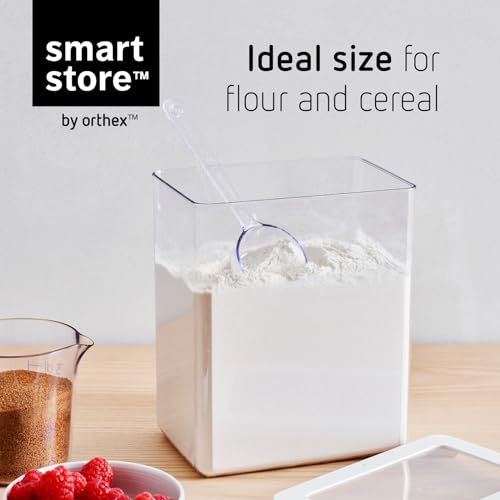 SmartStore Clear Airtight Dry Food Containers with Lids 3.5L Set of 4 - Plastic Storage Box with Lid, BPA Free, Dishwasher Safe - Stacking Kitchen Storage Containers - 12.5 x 18 x 20cm - Image 5