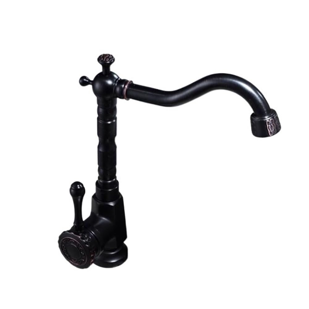 Mitigeur de cuisine en bronze huilé style européen luxe rétro finitions artisanales