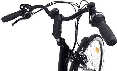 Denver Discovery E4000 E-Bike, City Bike mit 26 Zoll Rädern, Shimano 6-Gang-Schaltung für Damen, Schwarz