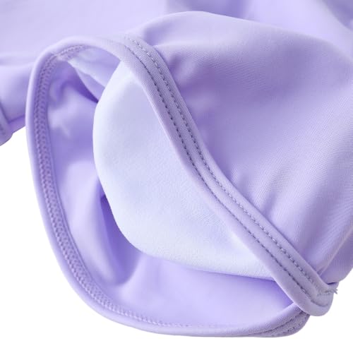 Image of UMELOK Girl Rash Guard Swimsuit 2-Pieces Long Sleeve Bathing Suit 4-12Years | Kids Swimwear Sets,UPF 50+ Sun Protection,Soft And Comfortable Fabric,Swimming Pool,Beach